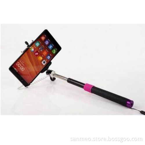 Mobile Phone Audio Cable Take Pole Selfie Stick Handheld for iPhone iOS Samsung Android Smart Phone